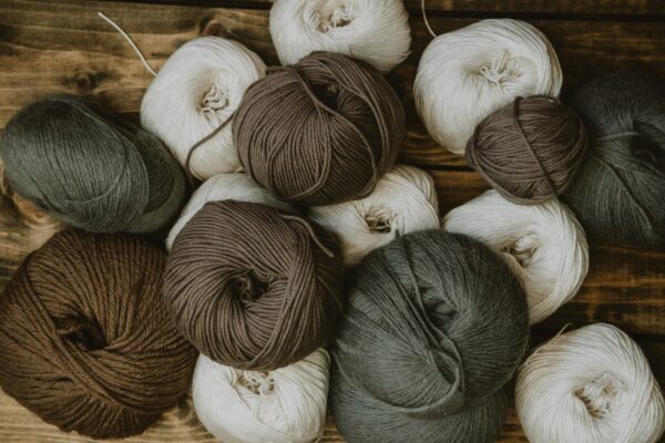 Image of earth-toned yarns